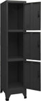 vidaXL - Lockerkast - 38x45x180 - cm - staal - zwart