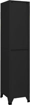 vidaXL - Lockerkast - 38x45x180 - cm - staal - zwart