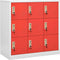 vidaXL - Lockerkast - 90x45x92,5 - cm - staal - lichtgrijs - en - rood