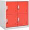 vidaXL - Lockerkast - 90x45x92,5 - cm - staal - lichtgrijs - en - rood