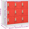 vidaXL - Lockerkast - 90x45x92,5 - cm - staal - lichtgrijs - en - rood