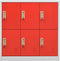 vidaXL - Lockerkast - 90x45x92,5 - cm - staal - lichtgrijs - en - rood