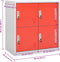 vidaXL - Lockerkast - 90x45x92,5 - cm - staal - lichtgrijs - en - rood