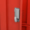 vidaXL - Lockerkast - 90x45x92,5 - cm - staal - lichtgrijs - en - rood
