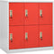 vidaXL - Lockerkast - 90x45x92,5 - cm - staal - lichtgrijs - en - rood