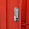 vidaXL - Lockerkast - 90x45x92,5 - cm - staal - lichtgrijs - en - rood