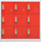 vidaXL - Lockerkast - 90x45x92,5 - cm - staal - lichtgrijs - en - rood