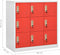 vidaXL - Lockerkast - 90x45x92,5 - cm - staal - lichtgrijs - en - rood