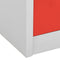 vidaXL - Lockerkast - 90x45x92,5 - cm - staal - lichtgrijs - en - rood