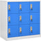 vidaXL - Lockerkast - 90x45x92,5 - cm - staal - lichtgrijs - en - blauw