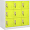 vidaXL - Lockerkast - 90x45x92,5 - cm - staal - lichtgrijs - en - groen