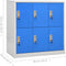 vidaXL - Lockerkast - 90x45x92,5 - cm - staal - lichtgrijs - en - blauw