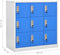 vidaXL - Lockerkast - 90x45x92,5 - cm - staal - lichtgrijs - en - blauw