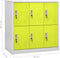 vidaXL - Lockerkast - 90x45x92,5 - cm - staal - lichtgrijs - en - groen