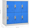 vidaXL - Lockerkast - 90x45x92,5 - cm - staal - lichtgrijs - en - blauw
