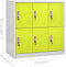 vidaXL - Lockerkast - 90x45x92,5 - cm - staal - lichtgrijs - en - groen