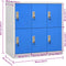 vidaXL - Lockerkast - 90x45x92,5 - cm - staal - lichtgrijs - en - blauw