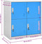 vidaXL - Lockerkast - 90x45x92,5 - cm - staal - lichtgrijs - en - blauw