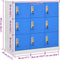 vidaXL - Lockerkast - 90x45x92,5 - cm - staal - lichtgrijs - en - blauw