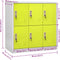vidaXL - Lockerkast - 90x45x92,5 - cm - staal - lichtgrijs - en - groen