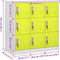 vidaXL - Lockerkast - 90x45x92,5 - cm - staal - lichtgrijs - en - groen