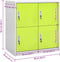 vidaXL - Lockerkast - 90x45x92,5 - cm - staal - lichtgrijs - en - groen