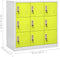 vidaXL - Lockerkast - 90x45x92,5 - cm - staal - lichtgrijs - en - groen