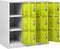 vidaXL - Lockerkast - 90x45x92,5 - cm - staal - lichtgrijs - en - groen