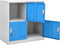 vidaXL - Lockerkast - 90x45x92,5 - cm - staal - lichtgrijs - en - blauw