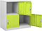vidaXL - Lockerkast - 90x45x92,5 - cm - staal - lichtgrijs - en - groen