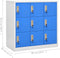 vidaXL - Lockerkast - 90x45x92,5 - cm - staal - lichtgrijs - en - blauw