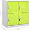 vidaXL - Lockerkast - 90x45x92,5 - cm - staal - lichtgrijs - en - groen