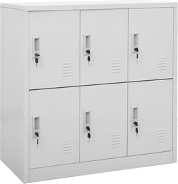vidaXL - Lockerkast - 90x45x92,5 - cm - staal - lichtgrijs