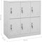 vidaXL - Lockerkast - 90x45x92,5 - cm - staal - lichtgrijs