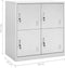 vidaXL - Lockerkast - 90x45x92,5 - cm - staal - lichtgrijs