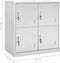 vidaXL - Lockerkast - 90x45x92,5 - cm - staal - lichtgrijs
