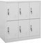 vidaXL - Lockerkast - 90x45x92,5 - cm - staal - lichtgrijs