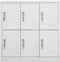 vidaXL - Lockerkast - 90x45x92,5 - cm - staal - lichtgrijs