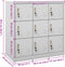 vidaXL - Lockerkast - 90x45x92,5 - cm - staal - lichtgrijs