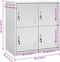 vidaXL - Lockerkast - 90x45x92,5 - cm - staal - lichtgrijs