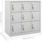 vidaXL - Lockerkast - 90x45x92,5 - cm - staal - lichtgrijs