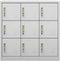 vidaXL - Lockerkast - 90x45x92,5 - cm - staal - lichtgrijs