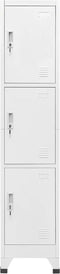 vidaXL - Lockerkast - met - 3 - vakken - 38x45x180 - cm