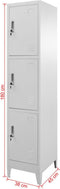 vidaXL - Lockerkast - met - 3 - vakken - 38x45x180 - cm