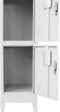 vidaXL - Lockerkast - met - 3 - vakken - 38x45x180 - cm