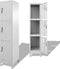 vidaXL - Lockerkast - met - 3 - vakken - 38x45x180 - cm
