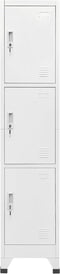 vidaXL - Lockerkast - met - 3 - vakken - 38x45x180 - cm