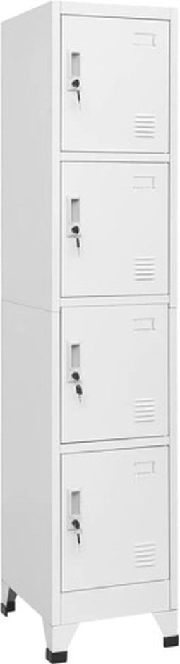 vidaXL - Lockerkast - met - 4 - vakken - 38x45x180 - cm