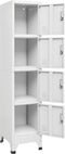 vidaXL - Lockerkast - met - 4 - vakken - 38x45x180 - cm