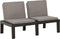 vidaXL - Loungebank - met - kussen - kunststof - grijs